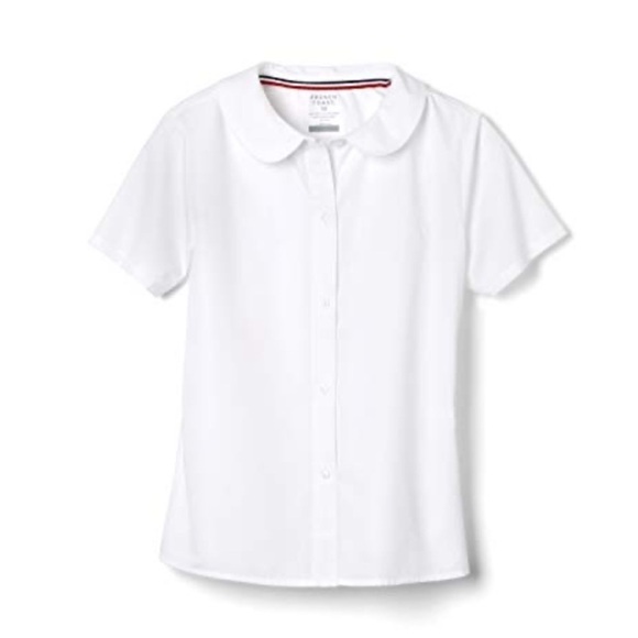 French Toast Other - French Toast Girl's Short Sleeve Peter Pan Collar Blouse White 4